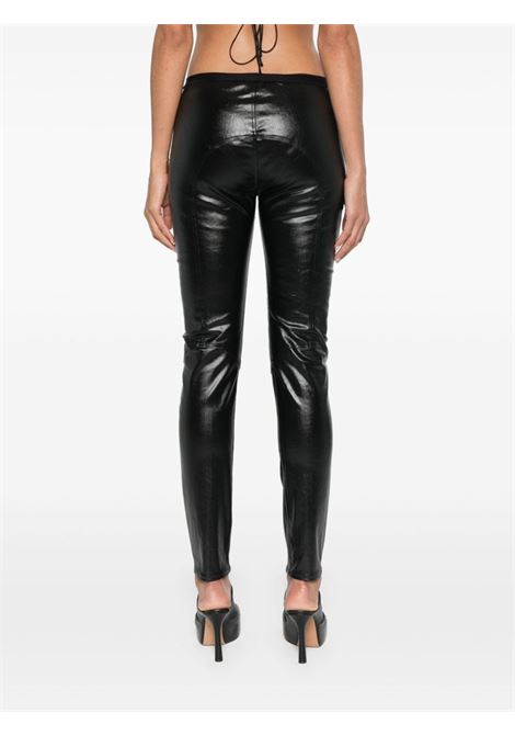 Black coated-finish leggings Rick Owens - women RICK OWENS | RP02D3319SCT09